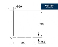 MEDIDAS TUBO DESCARGA GROHE
